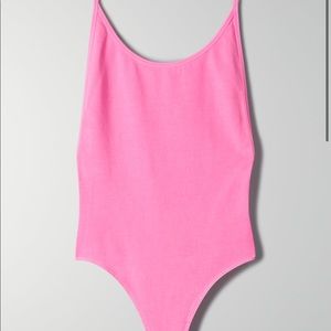 Aritzia TNA 90s bodysuit pink